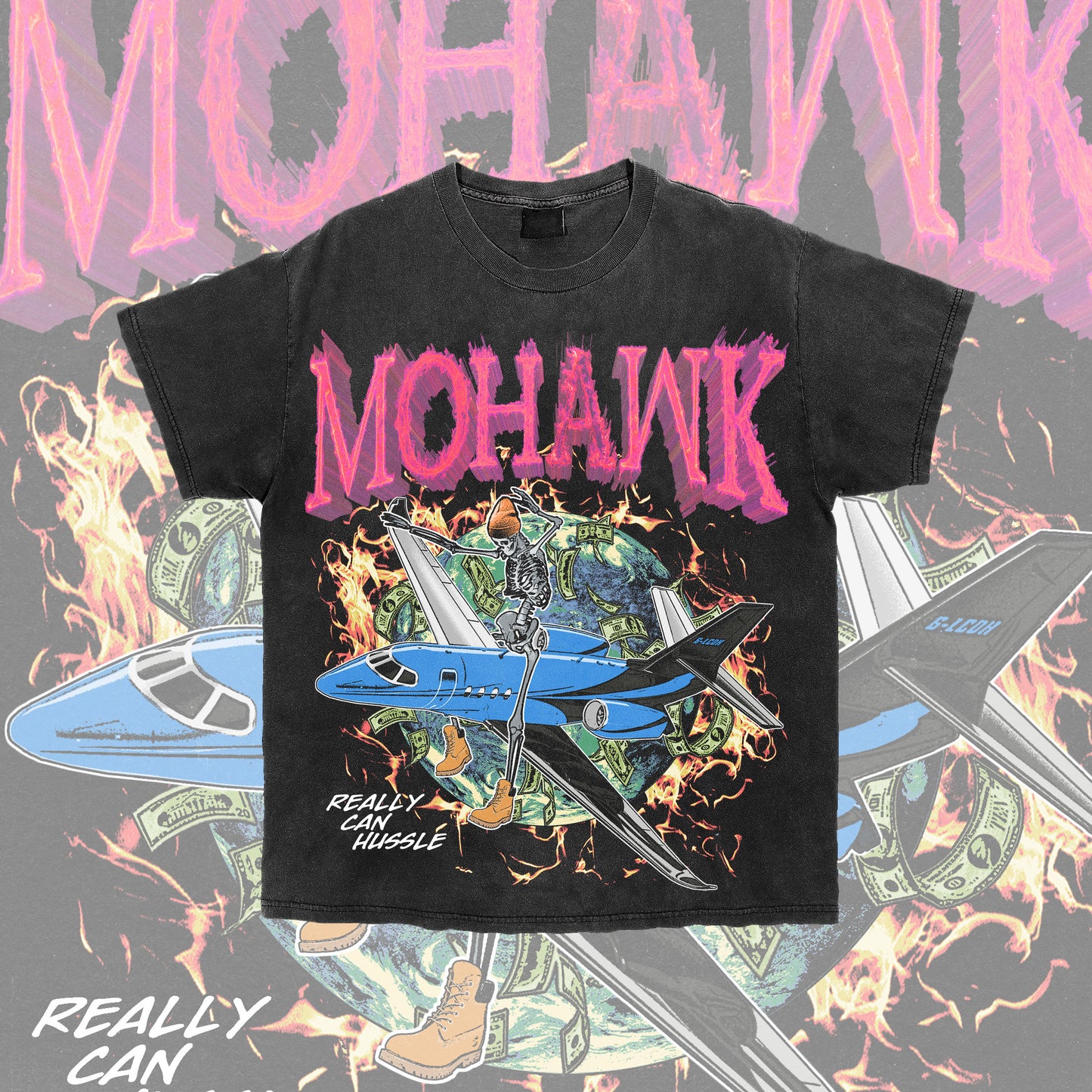 Vintage Mohawk Worldwide Cropped Tee